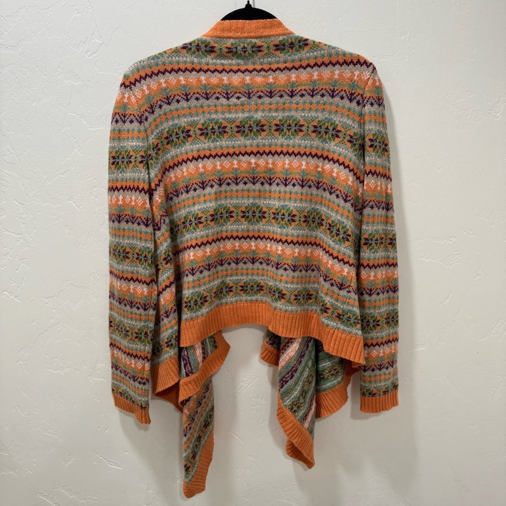 Sundance Folkloric Fair Isle Small Shawl Wrap Cardigan Sweater Cashmere Wool - Picture 6 of 11